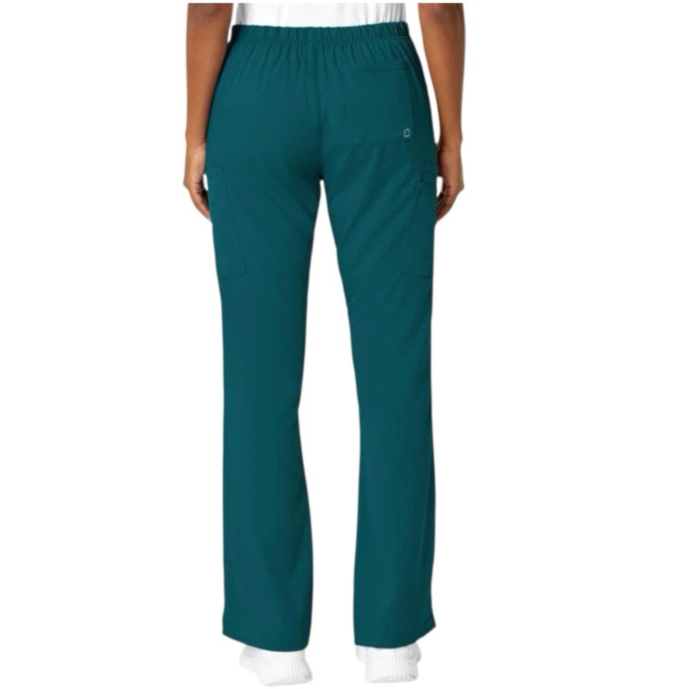 WonderWink Pro Women's Flare Leg Cargo Pant Khaki Color XL Petite NEW Style 5319 - Picture 11 of 15